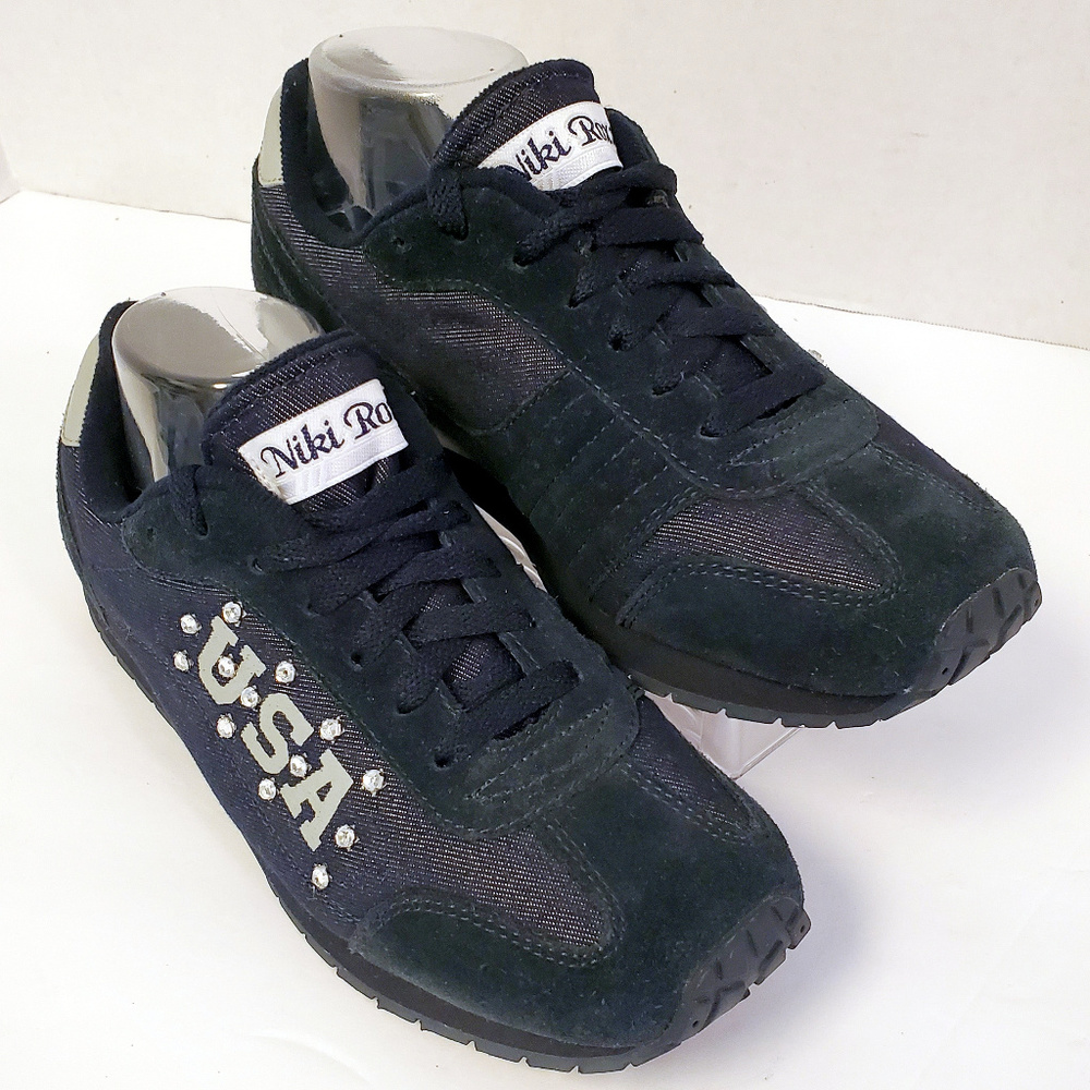 Bakers Niki Roxx USA Gem Studded Blue Sneakers